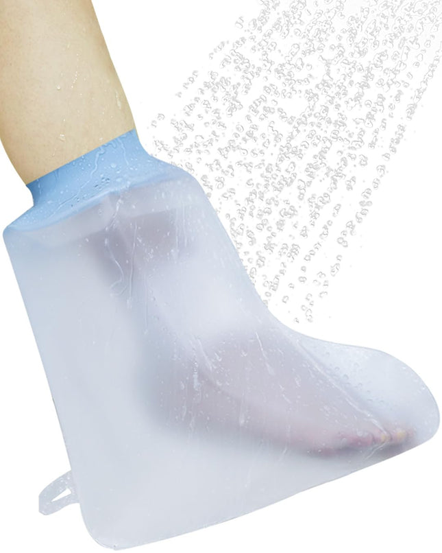 CureSquad dušas aizsargs pēdai, ūdensnecaurlaidīgs pēdu pārvalks dušai, mīksts, ērts ģipša pārvalks pēdai, potīšu ģipša pārvalki dušai pieaugušajiem, atkārtoti lietojams ģipša aizsargs, brūču kopšanas piederums