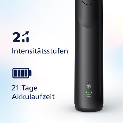 Philips Sonicare 5300 elektriskā zobu birste, Sonic zobu birste ar 2 intensitātes līmeņiem, spiediena kontroli, EasyStart, Smartimer un BrushPacer, melna, modelis HX7101/01 [Jauna tehnoloģija]
