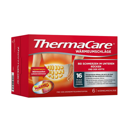 ThermaCare siltuma plāksteri muguras lejasdaļai, 6 gabali, muguras lejasdaļas un gūžas sāpēm, oriģināls Angelini Pharma Vācijas produkts