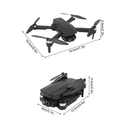 BuyWeek drons ar dubulto kameru, H16 mini salokāms RC kvadrokopters, optiskā plūsma, lidojošs, pagriežams, bezgalvas režīms, gravitācijas uztveršana, vienas pogas pacelšanās un nolaišanās dronu rotaļlieta
