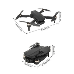 Droni ar 4K UHD kamerām pieaugušajiem un bērniem, salokāms RC kvadrokopters ar akumulatoru, pārnēsāšanas soma, pacelšanās/nosēšanās ar vienu pogu, augstuma noturēšana, bezgalvas režīms, 360 grādi