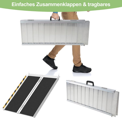 Izrielar salokāma ratiņkrēslu rampa 91 cm, ratiņkrēslu rampa, alumīnija ratiņkrēslu rampa, neslīdoša ratiņkrēslu rampa, mobilās piekļuves sliedes celtspēja līdz 270 kg, saliekama rampa kāpnēm, pakāpieniem, barjerām