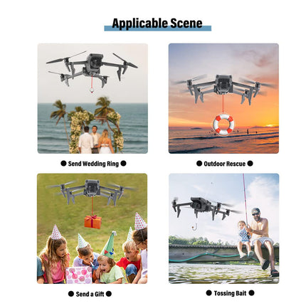Drona nolaišanās sistēma DJI Mavic 3, liela darbības rādiusa kravas piegāde, transportēšanas ierīce, palaišanas un nolaišanas iekārta ar pagarinātu nolaišanās aprīkojumu ziedu piegādei, gredzenu piegādei, kāzām, reklāmai