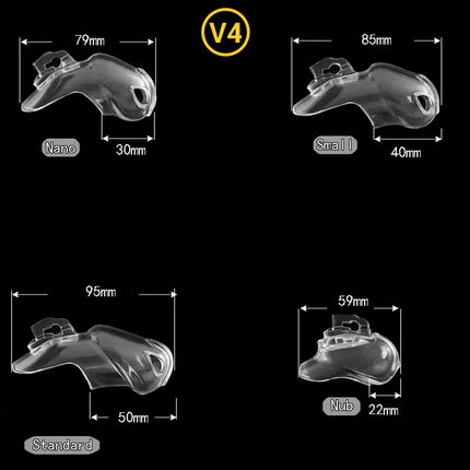 ZWFUN sveķu šķīstības būris-V4 modelis ar 4 gredzeniem, vīriešu šķīstības ierīču komplekts, šķīstības josta, dzimumlocekļa būris, dzimumlocekļa gredzens, verdzības josta pieaugušajiem (rozā-izciļņa)
