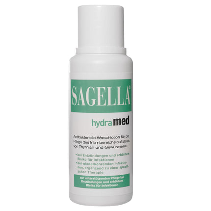 SAGELLA hydramed: Antibakteriāls mazgāšanas losjons intīmajai zonai, intīmai kopšanai iekaisuma un paaugstināta infekcijas riska gadījumā, 250 ml