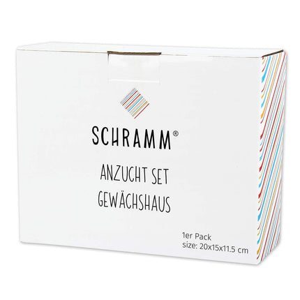Schramm® audzēšanas komplekts, siltumnīca, audzēšanas paplātes, podi, iekštelpu siltumnīca, 18,5 x 10 x 14,5 cm, 12 audzēšanas podiem, audzēšanas komplekts, mini siltumnīca, melna