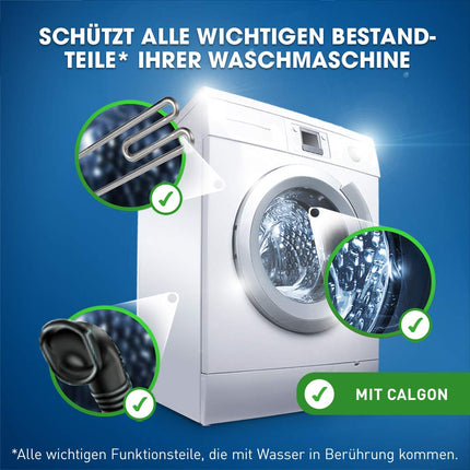 Calgon 4-in-1 Power Tabs – Ūdens mīkstinātājs pret kaļķakmeni, netīrumiem un koroziju veļas mašīnā – Novērš nepatīkamas smakas – 1 x 47 tabletes