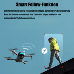 GPS drons ar 4k kameru, 2km liela darbības rādiusa 5G FPV attēla pārraide, 75 minūšu lidojuma laiks, zem 249g, vizuālā izsekošana/aktīva šķēršļu apiešana, mini kameras drons iesācējiem, pieaugušajiem un profesionāļiem (S9S)