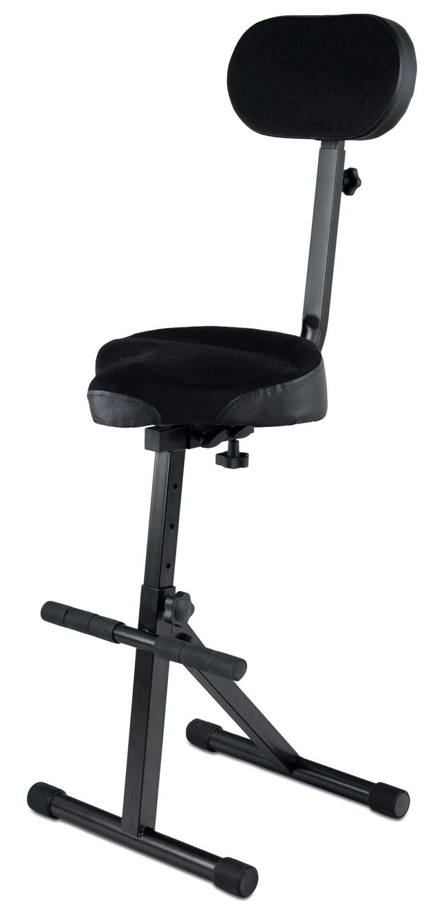 Klasiskais Cantabile ST-200 PRO stāvkrēsls, stāvkrēsla gludināšanas krēsls (ciets tērauda rāmis, gumijas kājas, sēdekļa augstums 5 līmeņos, regulējams no 57 līdz 81 cm, sēdekļa platība PxAxD: 41 x 8,5 x 37 cm) melns