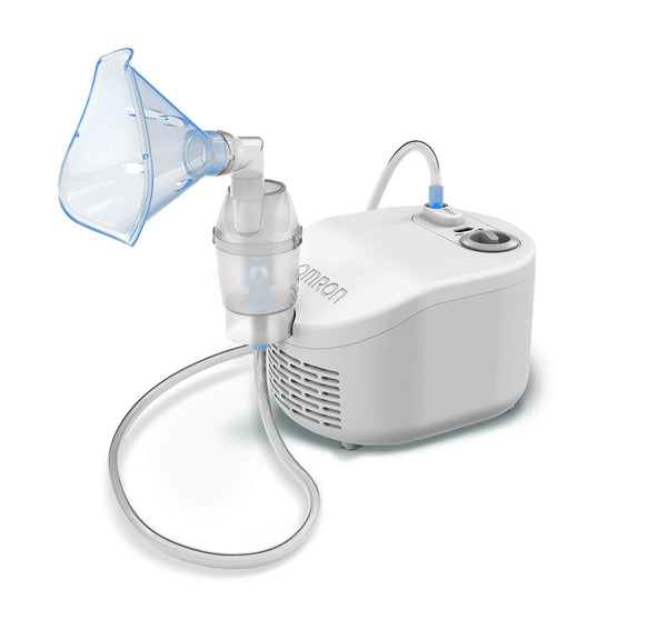 OMRON X101 Easy inhalators pieaugušajiem un bērniem – inhalators elpceļu slimību, piemēram, astmas, saaukstēšanās, alerģiju, vienkāršai ārstēšanai; Inhalators ar augstas kvalitātes piederumiem
