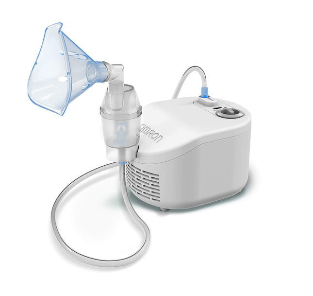 OMRON X101 Easy inhalators pieaugušajiem un bērniem – inhalators elpceļu slimību, piemēram, astmas, saaukstēšanās, alerģiju, vienkāršai ārstēšanai; Inhalators ar augstas kvalitātes piederumiem