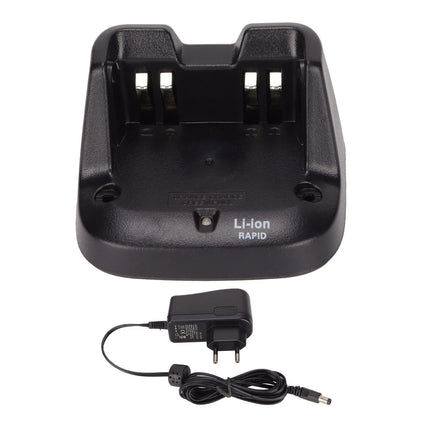 Ātrais galda lādētājs IC-V8E V80 F3003 F3002 F4001 IC-T70A un citām rācijām, piemērots BP265 ​​litija jonu akumulatoram (Nr. 1)
