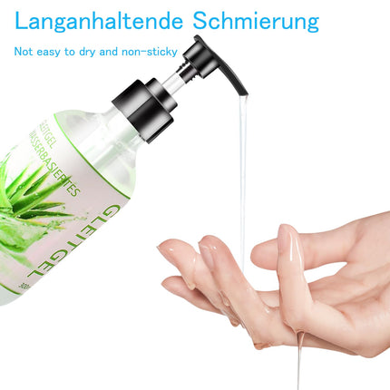 Ūdens bāzes lubrikants, 300 ml lubrikanta gels seksam, ar barojošiem alvejas ekstraktiem, nelipīgs, bez cukura, vīriešiem un sievietēm, piemērots seksa rotaļlietām un prezervatīviem