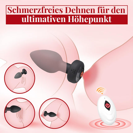 Analplug# für frauen 3-Set Sex spielzeug für die Männer,Vibratorensets für Männer mit Vibration 10 Modis Analvibratoren für Mann Frauen Anal Plug Sexspielzeug Buttplug Anfänger/Profis Sex Toys
