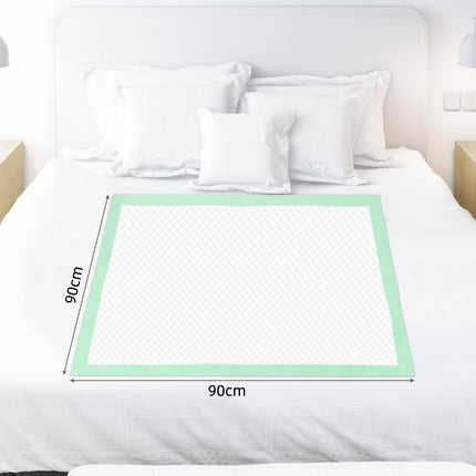 EasyVibe Wegwerf-Bettpads für Inkontinenz 50 Stück 90x90cm 5-lagig,110g/Stück,SAP 7g Betteinlagen Inkontinenz Einweg Erwachsenen, Heavy Duty Bettpads Inkontinenz, Einweg-Wickelunterlagen…