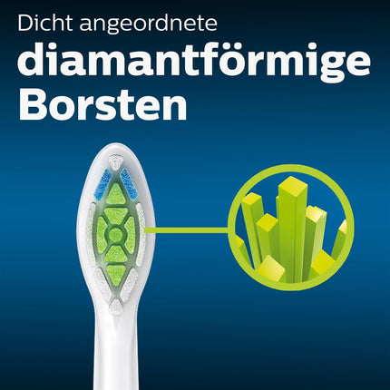 Philips Sonicare Original W2 Optimal White standarta zobu birstes uzgaļi Sonic zobu birstēm – 8 uzgaļu iepakojums, baltā krāsā (modelis HX6068/12)