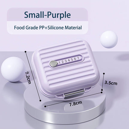 Ptyism 2 tablešu kastīšu iepakojums lietošanai ceļā (liels un mazs - violets) 7 dienu tablešu kastītēm lietošanai ceļā, ceļojumu tablešu kastītēm, tablešu organizatoriem ceļojumiem un ikdienas lietošanai u.c.