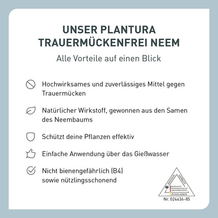 Plantura Organic melnās sēnes knišļu nesaturošs nīms, ļoti efektīvs laistīšanas līdzeklis pret melnajām sēnes knišļiem, kas izgatavots no nīma, 75 ml uz apm. 30 augi
