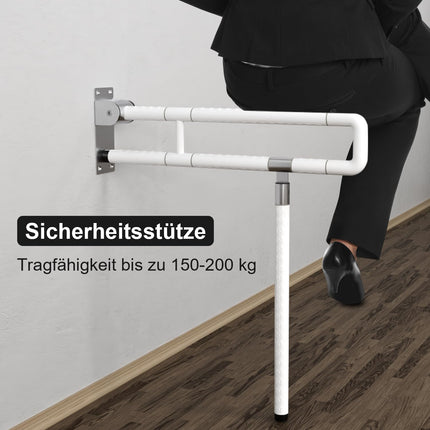 Vigevee sienas atbalsta roktura atbalsta palīglīdzeklis WC satvēriena stienis 60CM tualetes balsts saliekams rokturis neslīdošs senioriem saliekams tualetes stāvēšanas palīglīdzeklis sienas stiprinājums līdz 150 kg