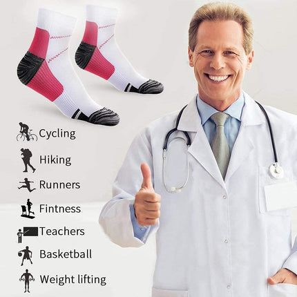 Tlynsnil kompresijas zeķes vīriešiem un sievietēm, 8 pāri, kompresijas zeķes, sporta zeķes, plantāra fascīta, pēdas velves atbalsta, skriešanas, sporta zāles, noguruma mazināšanas