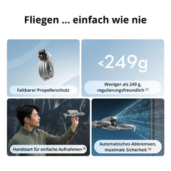 DJI Flip, drons ar kameru 4k pieaugušajiem, mini drons ar kameru, < 249 g, drona sekošanas funkcija, 13 km video pārraide, manuāla iedarbināšana, automātiska. Atgriešanās, lidojuma laiks 31 minūte