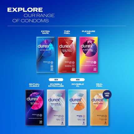 Durex Real Feel Ultra prezervatīvi – īpaši plāni galiņi un lubrikēti ar silikona gēlu – 30 iepakojums (1 x 30 gabali)