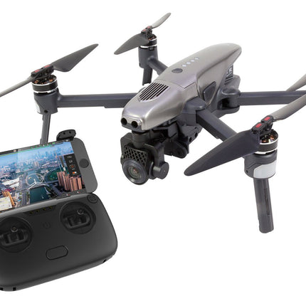 Walkera 15001000 Vitus pārnēsājamais kvadrokoptera RTF FPV drons ar 4K UHD kameru, šķēršļu noteikšanu, GPS, aktīvo izsekošanu, DEVO F8S tālvadības pulti, akumulatoru un lādētāju