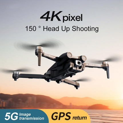 GPS drons ar 4K kameru pieaugušajiem, 5G WIFI FPV RC salokāms kvadrokopters, GPS viedā atgriešanās funkcija, 3 baterijas ar 60 minūšu lidojuma laiku, 150° ESC kamera, bezsuku motors