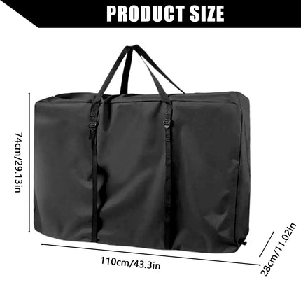 Ratiņkrēslu transportēšanas soma, 600D transportēšanas soma rollatoram, 110x74x28cm ratiņkrēslu ceļojumu soma, liela transportēšanas soma rollatoram, staigulīšiem un transportēšanas krēsliem, snovborda soma, e-skūtera soma