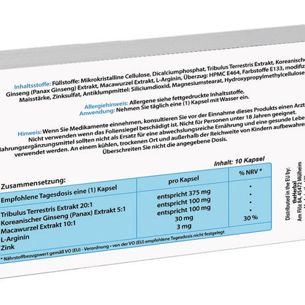 Herbal Blue 100 - zilas tabletes pieaugušiem vīriešiem - īpaši spēcīga un liela deva ar tūlītēju iedarbību - 10 tabletes blisteriepakojumā