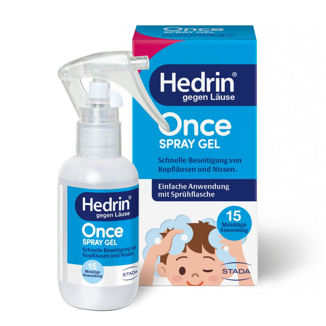 Hedrin ONCE - aerosols - utu gels izsmidzināšanai - ātra galvas utu un gnīdu iznīcināšana tikai ar vienu lietošanas reizi - klīniski pierādīta efektivitāte - 1 x 60 ml