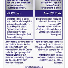 Hansaplast Anti Callus Intensive Cream (75 ml), pēdu krēms sacietējumu noņemšanai, mitrinošs sacietējumu krēms ļoti sausai ādai ar urīnvielu