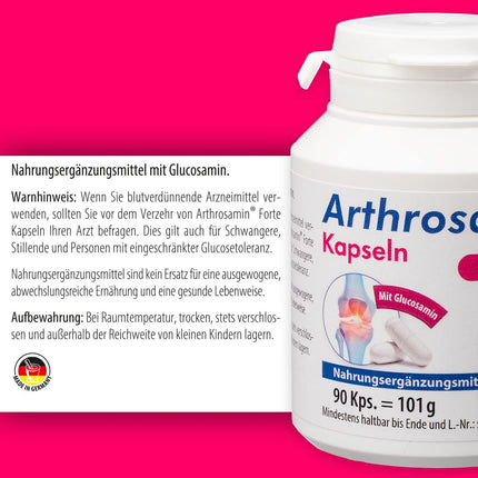 Pharma-Peter ARTHROSAMĪNS 1000 mg forte locītavu kapsulas, 90 kapsulas