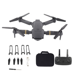 WIFI drons, E58, salokāma 4K aerokamera, tālvadības kvadrokopters, 3,7 V, 600 mAh litija jonu akumulators, tālvadības kvadrokoptera dubultā kamera ar LED apkārtgaismu, dāvanu izvēle zēniem un meitenēm