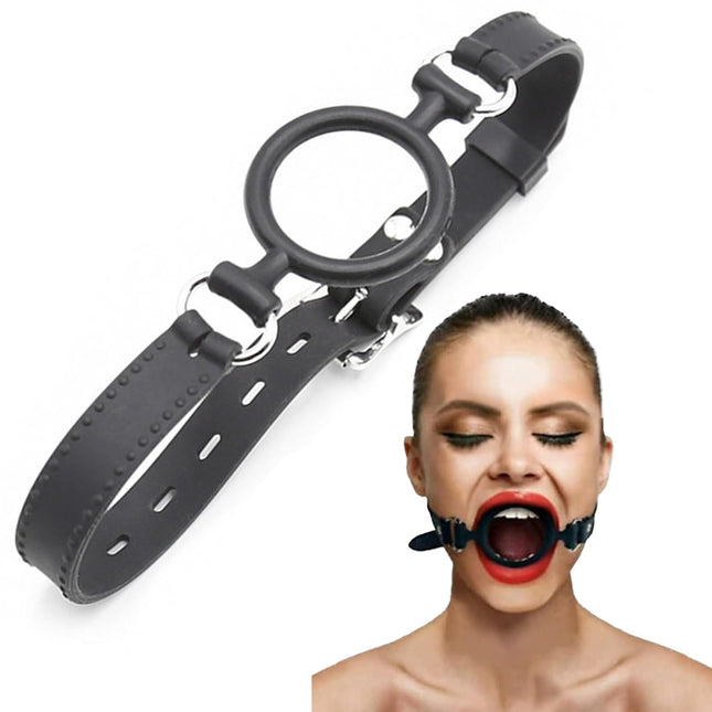 YUZHO Gagring gag sekss sm liels mutes izkliedētājs seksa gredzena knebelim, BDSM fetiša mutes knebles silikona O-veida gredzens mutes verdzība seksa rotaļlieta pieaugušajiem vīriešiem un sievietēm