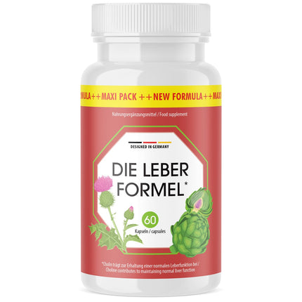 The Liver Formula kapsulas - ar dabīgām sastāvdaļām - piemērotas sievietēm un vīriešiem - 60 kapsulas kārbā 1x