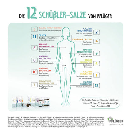 PFLÜGER Schüßler sāļi Nr. 11 Silicea D12 - 400 tabletes - Matu, ādas un saistaudu sāls - bez glutēna
