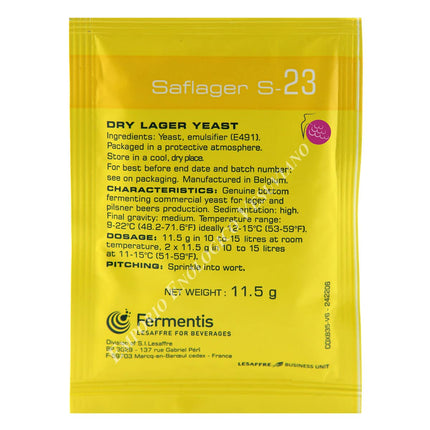 Fermentis Saflager S-23 11,5 g apakšējās fermentācijas alus raugs