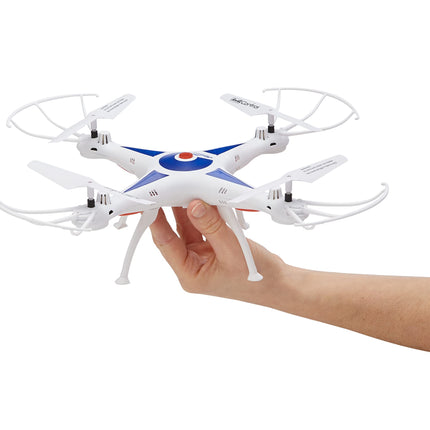 Revell vadības kvadrokopters Go! Triks, 6 asu žiroskops, ātruma līmeņi un apgāšanās funkcija, bezgalvas režīms, liels uzlādējams LiPo akumulators, iekļauts USB lādētājs, precīza tālvadības pults