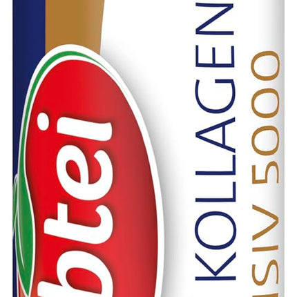 Abtei Beauty Collagen Intensive 5000 - mazāk redzamām grumbām - ar 5 g kolagēna peptīdu, hialuronskābi, cinku un C vitamīnu - bez cukura - 10 dzeršanas ampulas