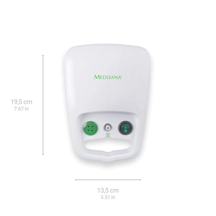 Medisana IN 500 inhalators, inhalācijas ierīce ar iemutni un masku pieaugušajiem un bērniem, inhalators-smidzinātājs saaukstēšanās vai astmas ārstēšanai ar papildu piederumiem