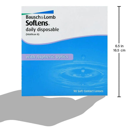 Bausch + Lomb SofLens ikdienas vienreizējās lietošanas kontaktlēcas, sfēriskas kontaktlēcas, mīkstas, 90 gab. BC 8,6 mm / DIA 14,2 / -3,00 dioptrijas