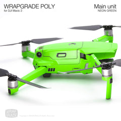WRAPGRADE galvenās ierīces apvalks, kas saderīgs ar DJI Mavic 2 (NEON zaļš)