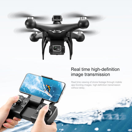 Drons ar 4K kameru, divkāršu WIFI, 2.4G, bezkontaktu žestu fotografēšana, šķēršļu noteikšana, optiskās plūsmas pozicionēšana, 6 asu žiroskops, bezgalvas režīms, dāvana pieaugušajiem un bērniem, melns, 2 baterijas