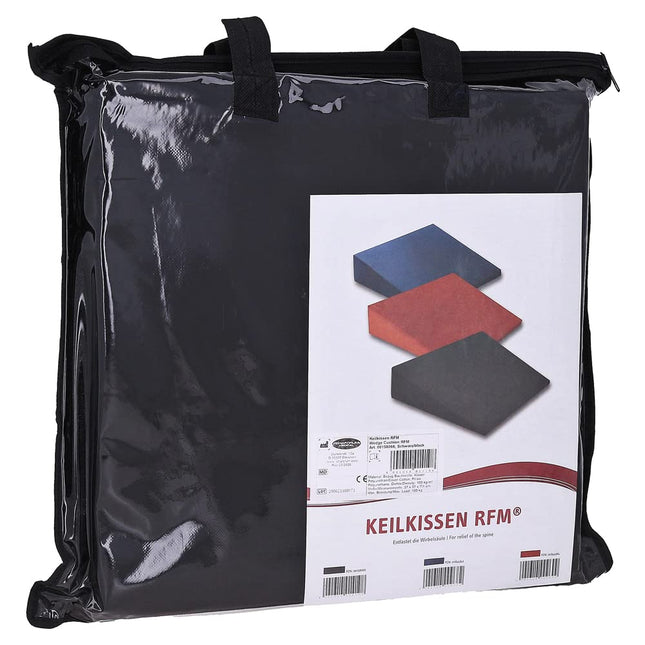 Rehaforum ķīļveida spilvens 37 x 37 x 7/1 cm melns 30 grādi