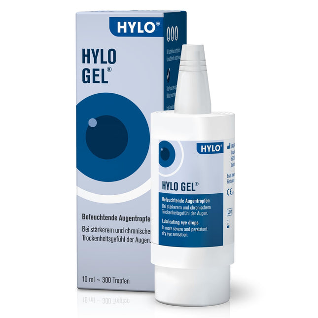 HYLO GEL acu pilieni sausām acīm, ilgstošas ​​iedarbības, ar hialuronskābi, 10 ml