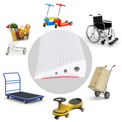 Kompensācijas profils, pašlīmējošs pārejas profils, sliekšņa pārejas sliede, silikona durvju sliekšņa rampa, sliekšņa rampa, ratiņkrēslu rampa durvju ailēm, vannas istabām (C-balta, 6,5 x 2,5 x 100 cm)