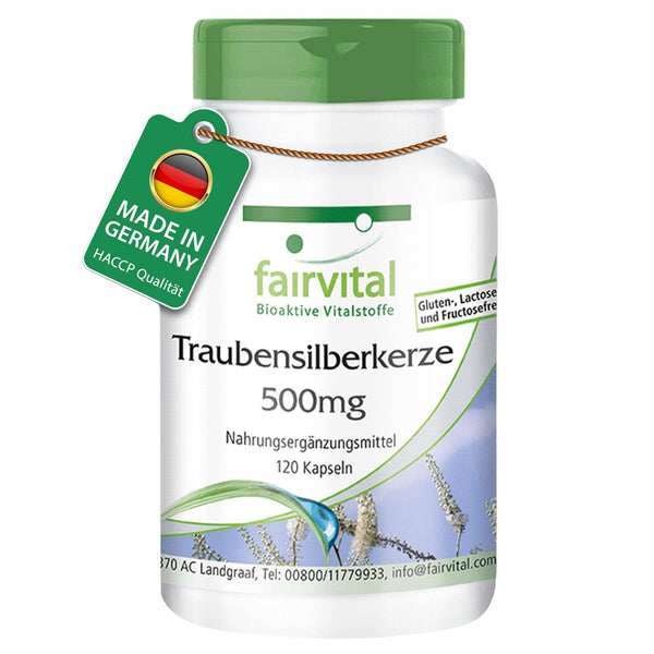 Fairvital | Melnās čūskas kapsulas 5000 mg - 120 kapsulas - AUGSTA DEVA ar 500 mg melnās čūskas ekstrakta 10:1 vienā kapsulā - VEGĀNS - Cimicifuga Racemosa