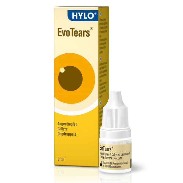EvoTears® acu pilieni sausām acīm — unikāli, pateicoties perfluorheksiloktāna saturam un bezūdens, 3 ml