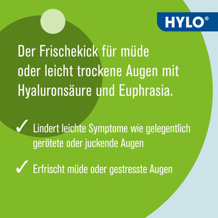 HYLO FRESH acu pilieni sausām acīm ar hialuronskābi un eifrāzijas mātes tinktūru, 10 ml